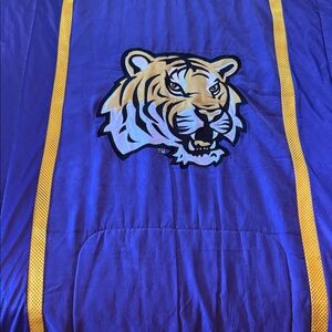 Purple Blanket with Tiger Logo 87” x 67”